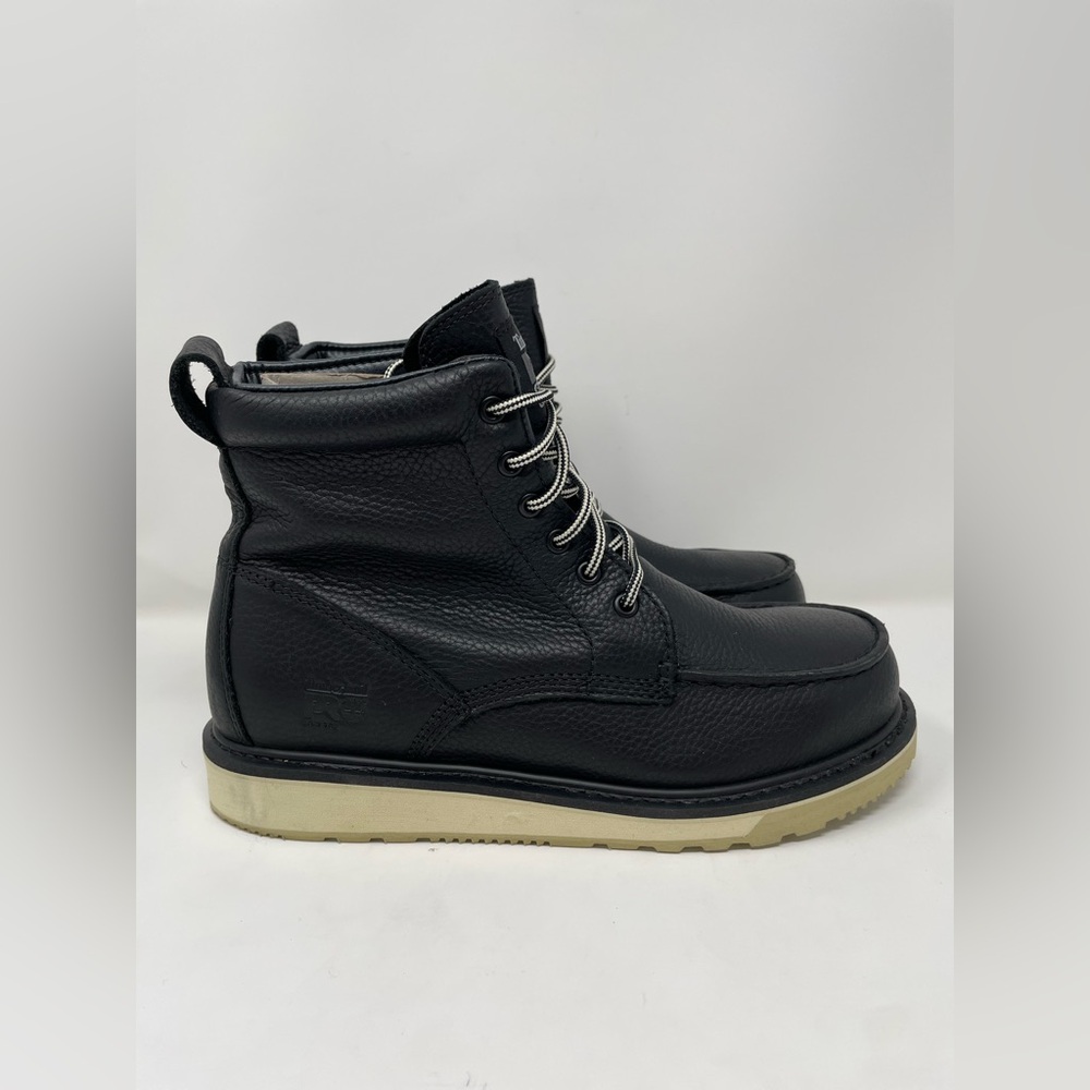 New Timberland Pro 247 Leather Black Men Boots Size 10 - Picture 3 of 13